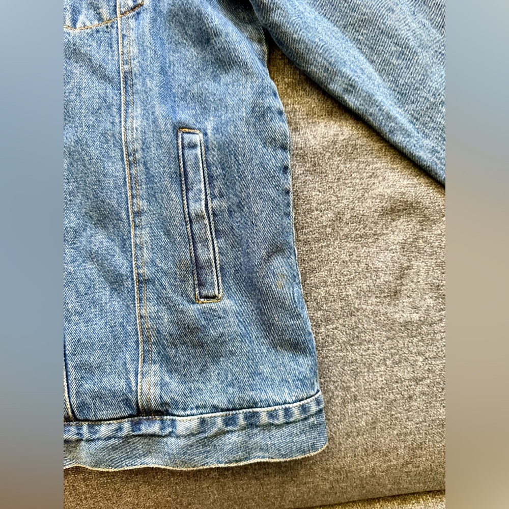 Jane Ellisa Artistic Creations Patchwork Embellished Denim Jacket Size Small - Picture 8 of 14